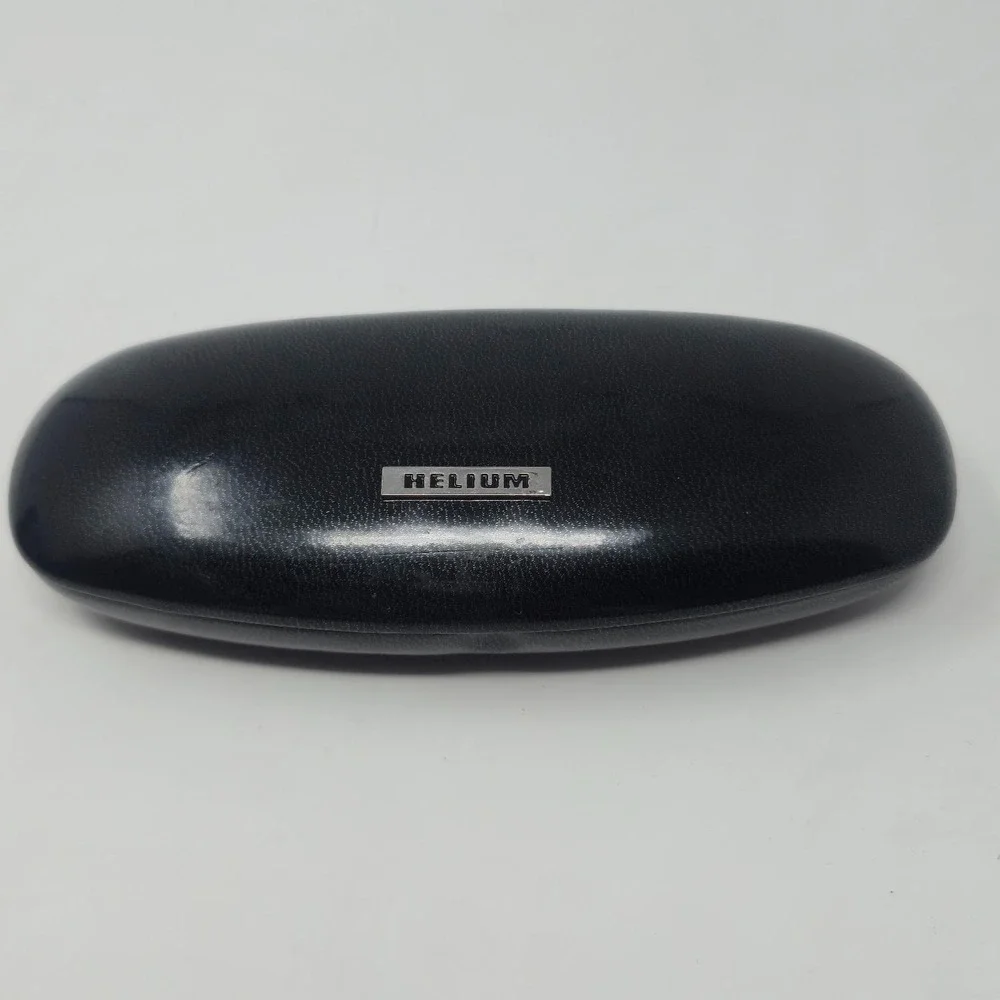 Helium Paris France Black Hard Eyeglasses Sunglasses Case with Cloth